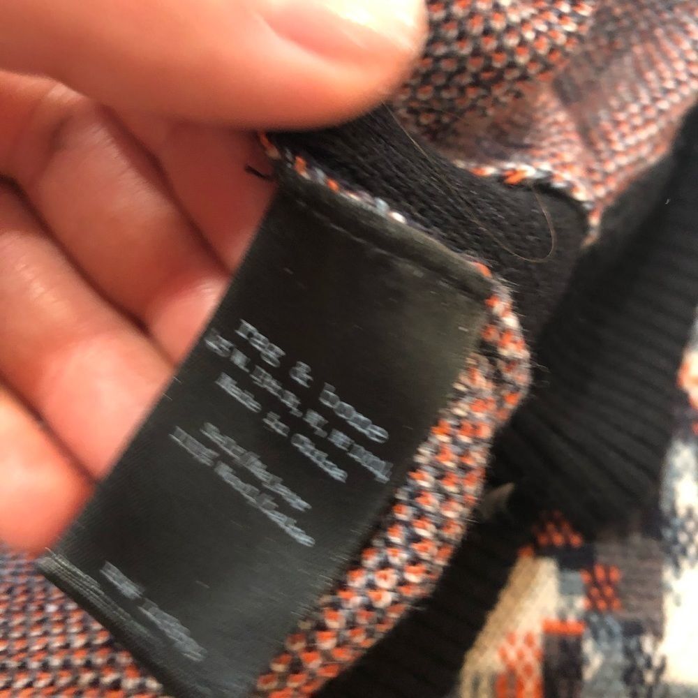 Rag& Bone Abstract Houndstooth Wool Sweater Long … - image 5